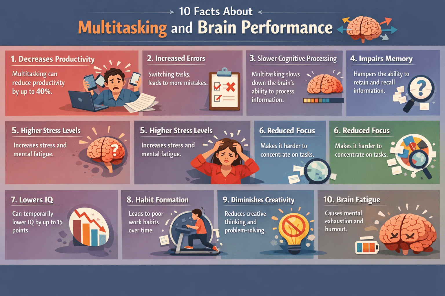10 Facts About Multitasking and Brain Performance